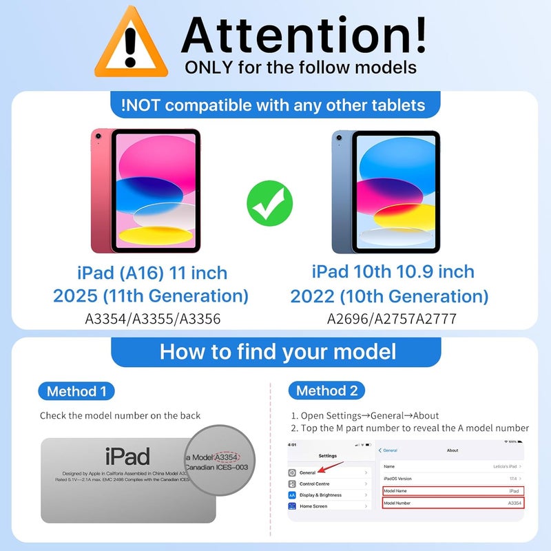 MoKo for iPad (A16) 11th Generation Case 11 Inch 2025, iPad 10th Generation Case 10.9 Inch 2022 with Pencil Holder, Slim Light Trifold Protective Cover with Hard PC Translucent Back Shell, Cobalt Blue - Image 2
